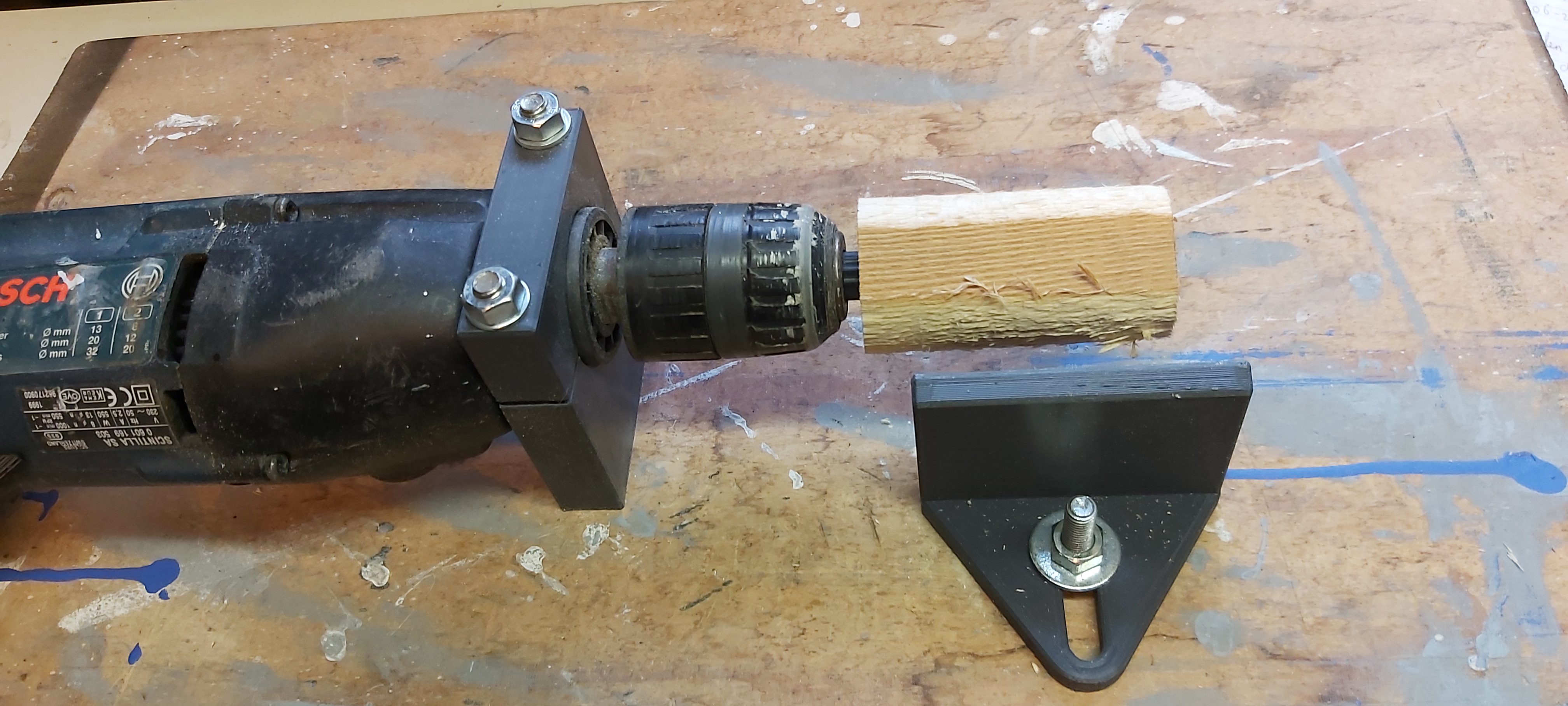 simple woodturning sanding machine