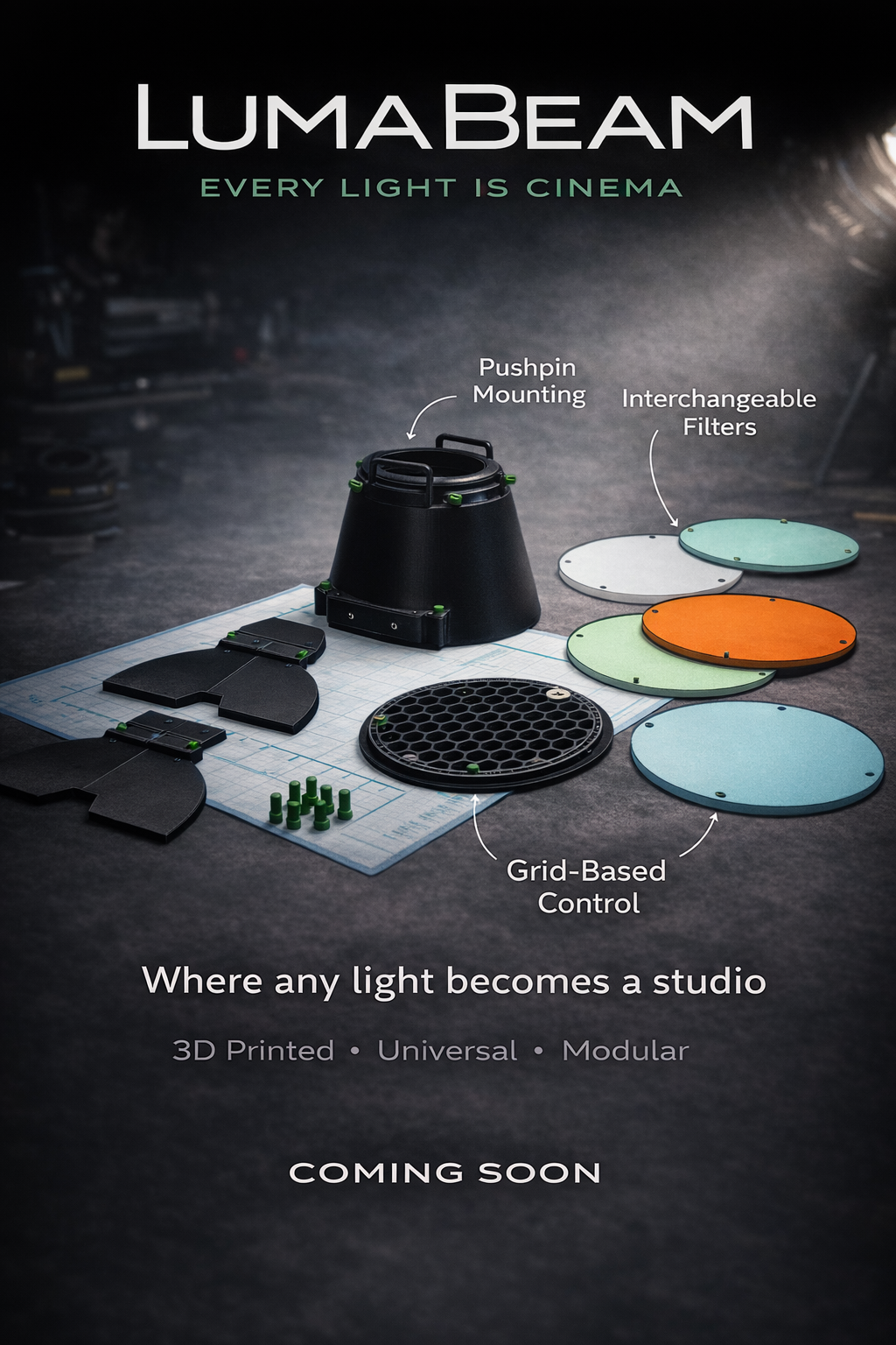 LumaBeam - Cinema Light Photography Light Soft Box System