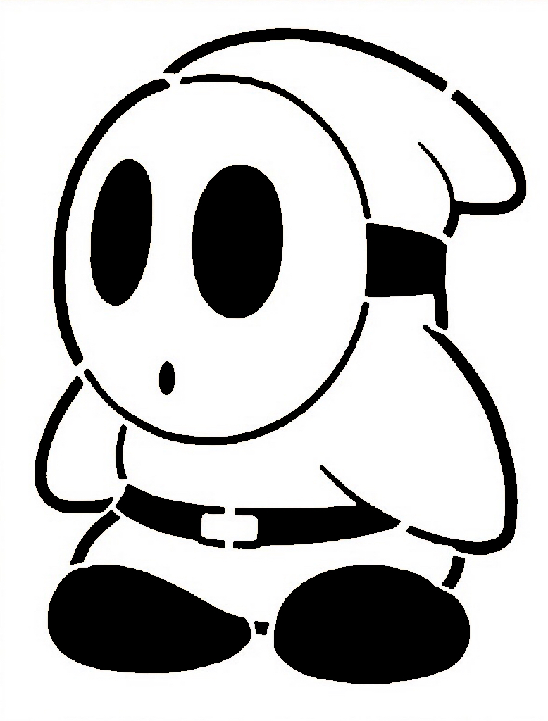 Shy Guy stencil 2