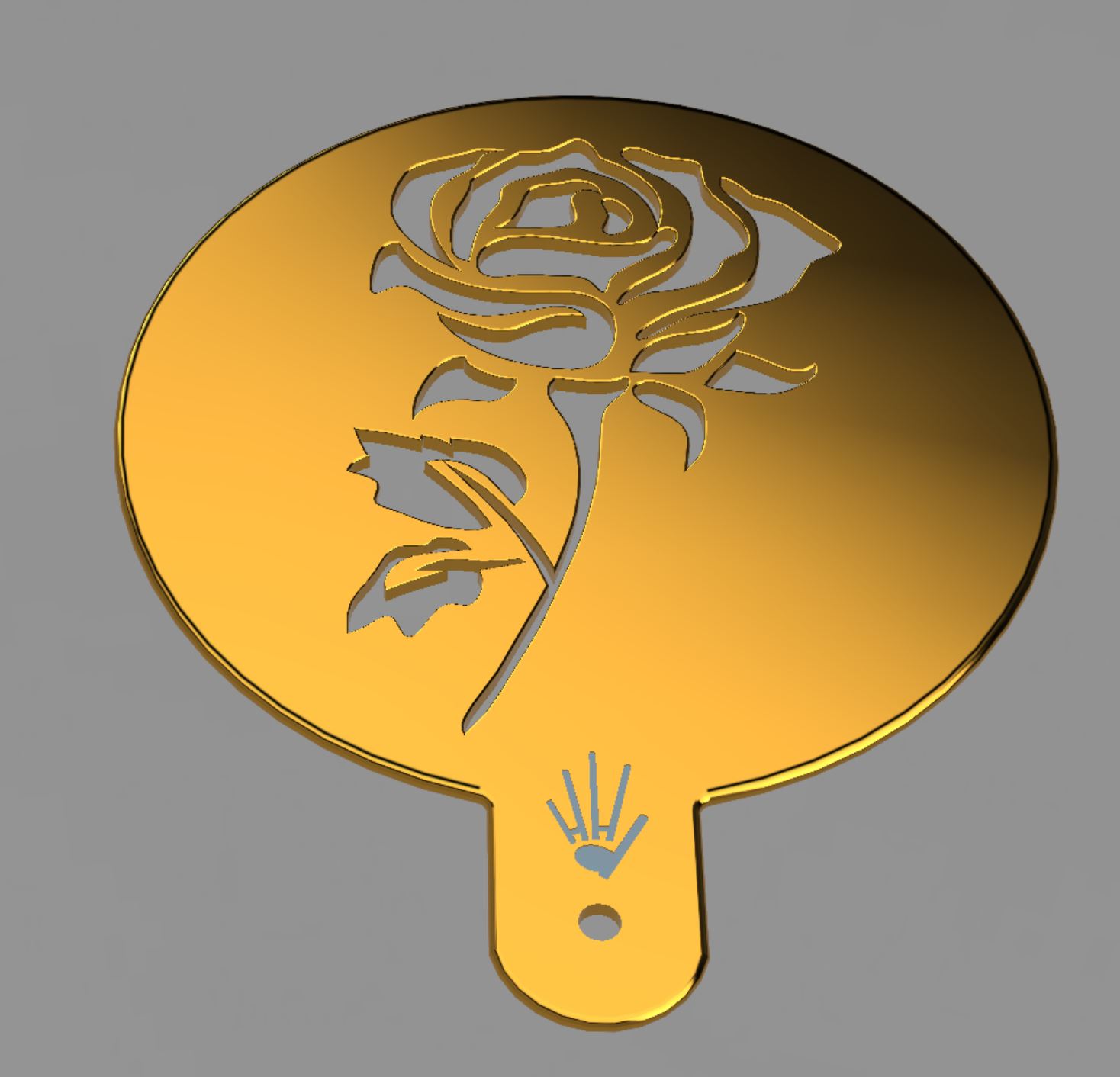 Bread / Cake Stencil - Rose 1 Design