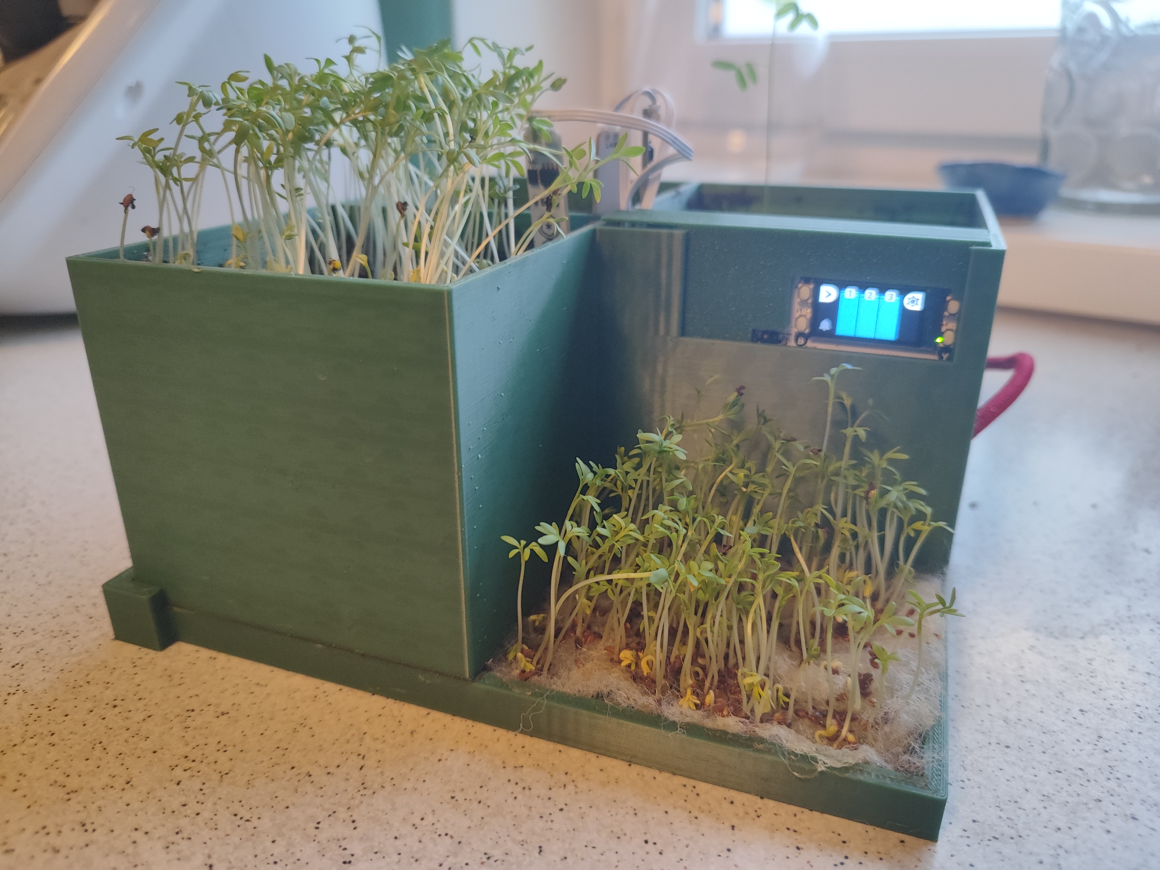 flower seed grow pot (for pimoroni growhat and Raspberry Pi Zero2)