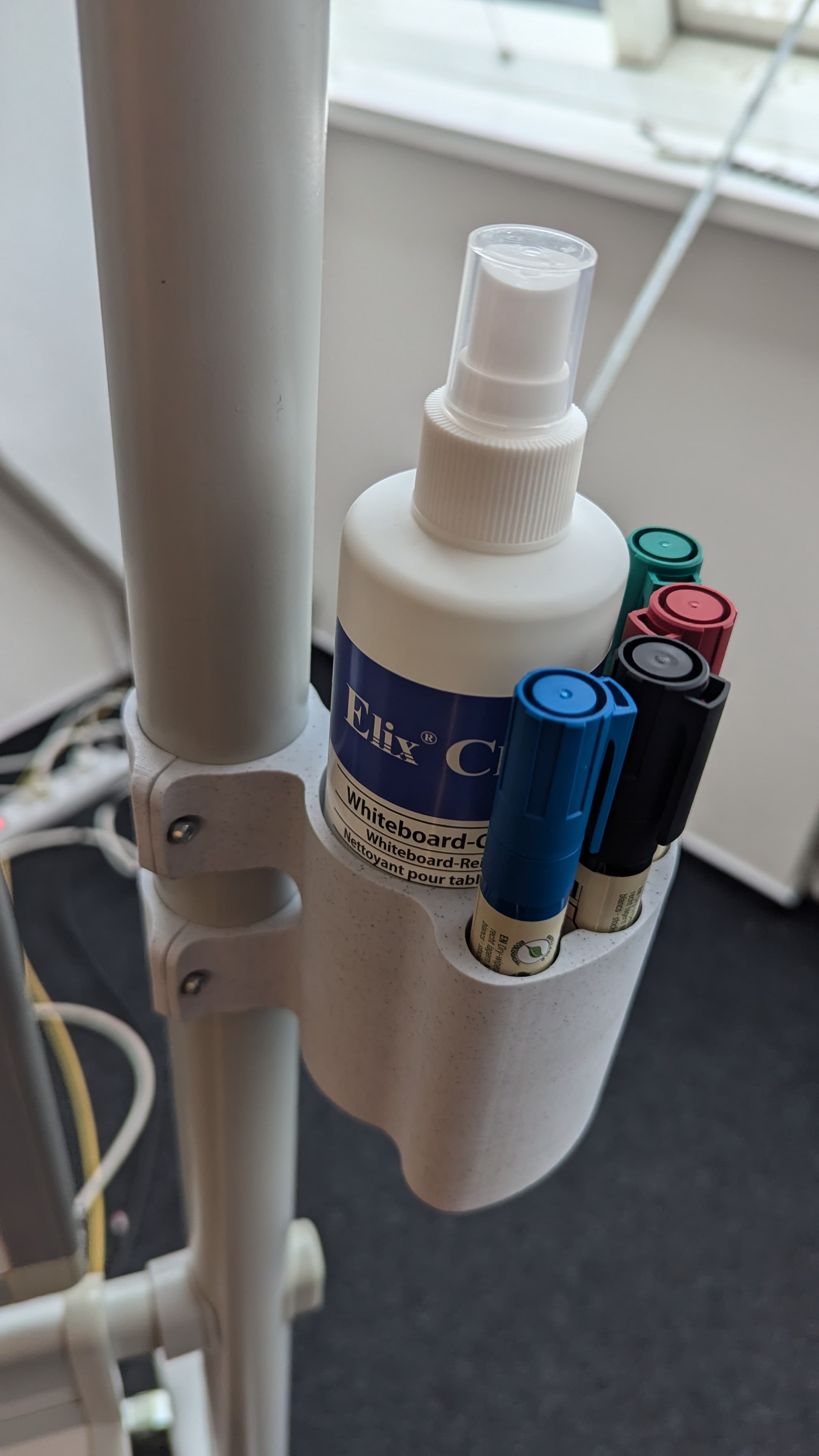 Holder for whiteboard marker and whiteboard cleaner