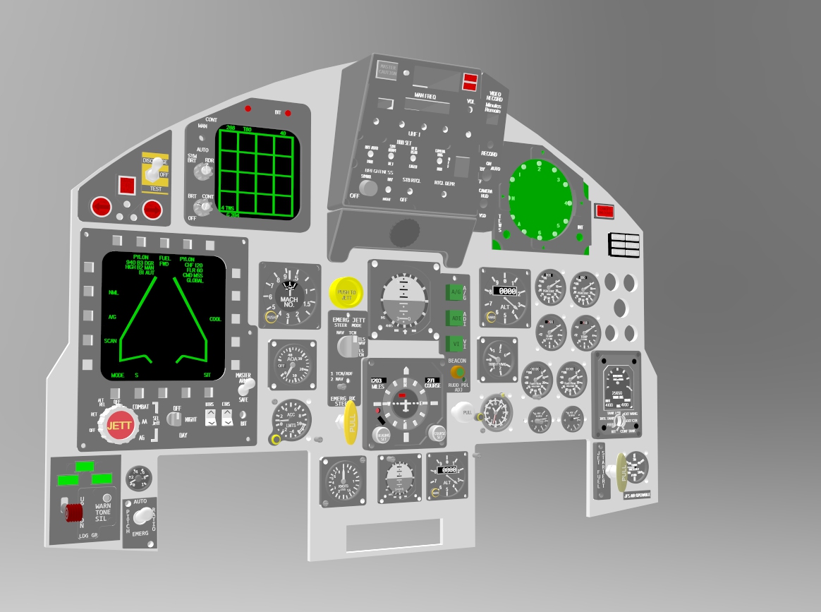 F15 C cockpit panel
