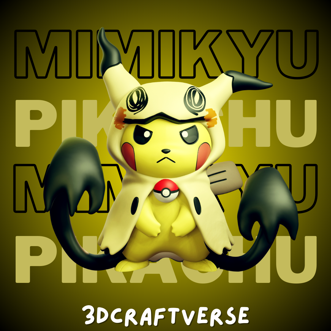 PIKACHU X MIMIKYU POKEMON MODEL