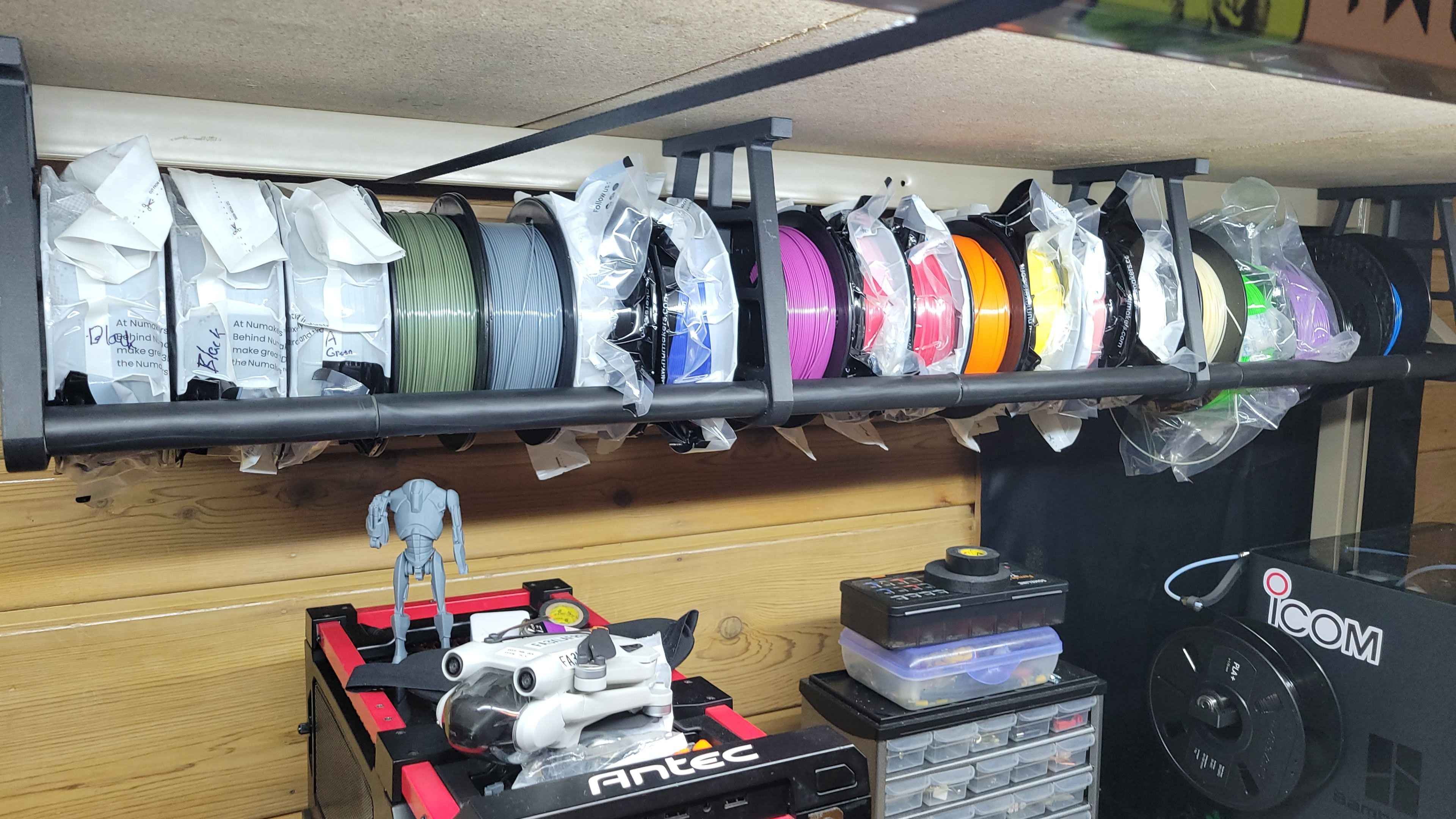 Under Shelf 3/4" PVC Filament Shelf Brackets