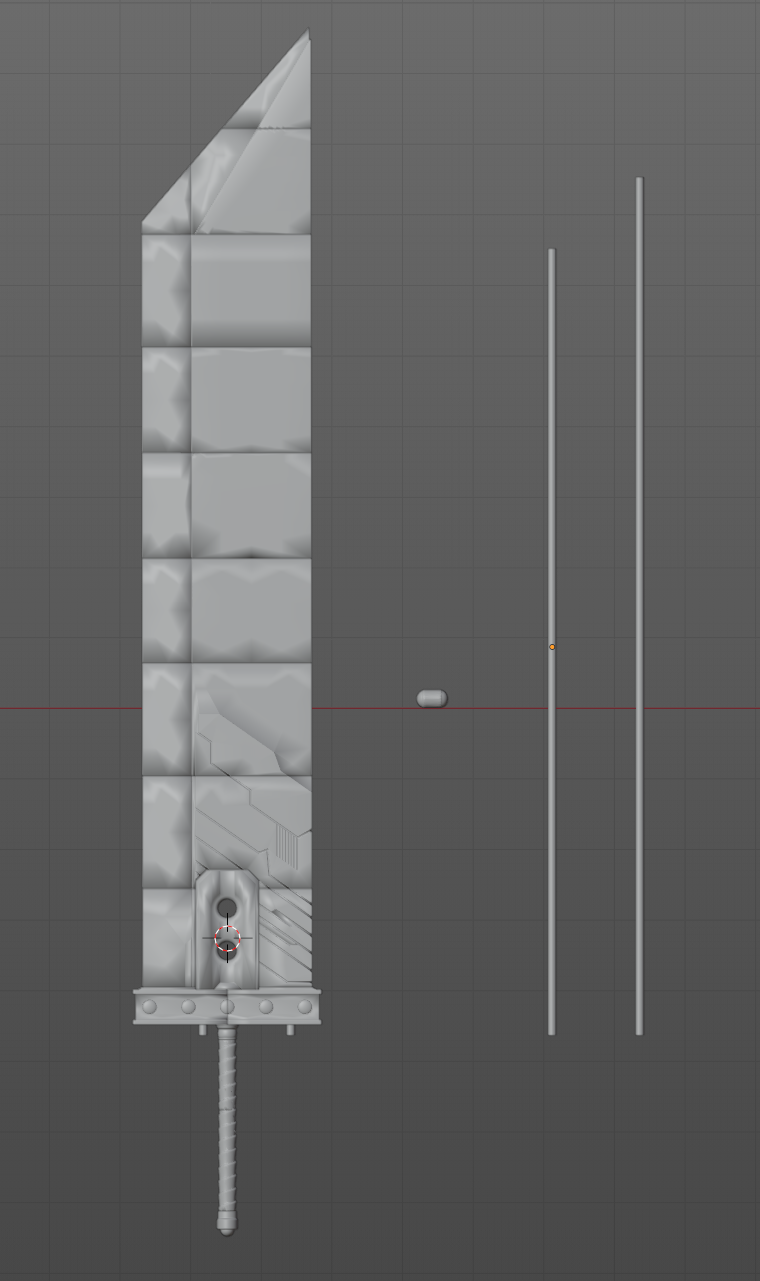 Buster Sword Final Fantasy VII - Remixed with holes for rods
