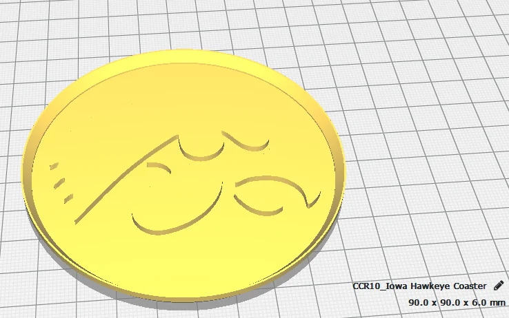 Iowa Hawkeye Coaster