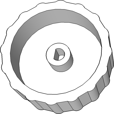 Large Jog Dial Knob for 6mm D Shaft