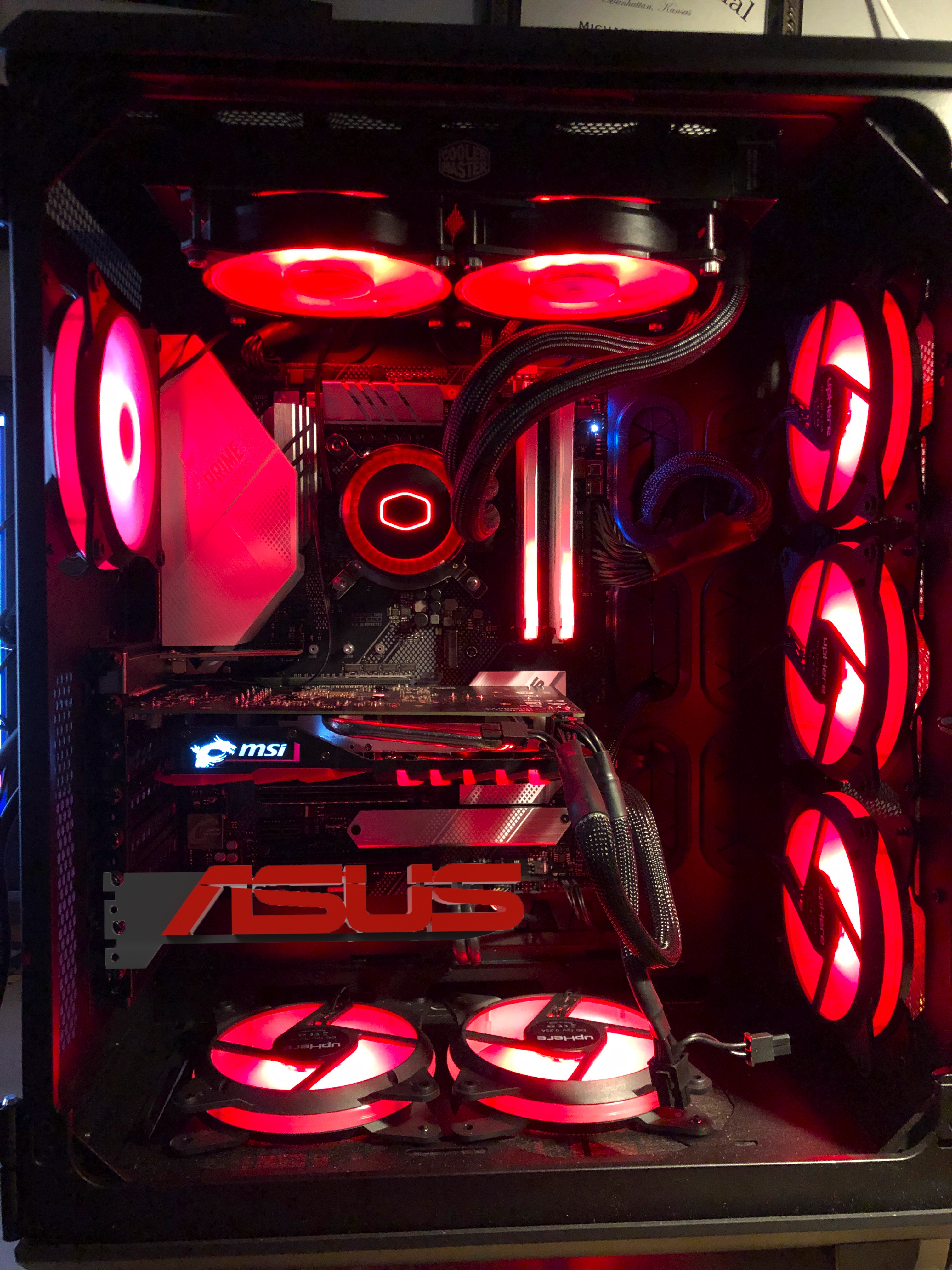 ASUS logo mount for custom PC build