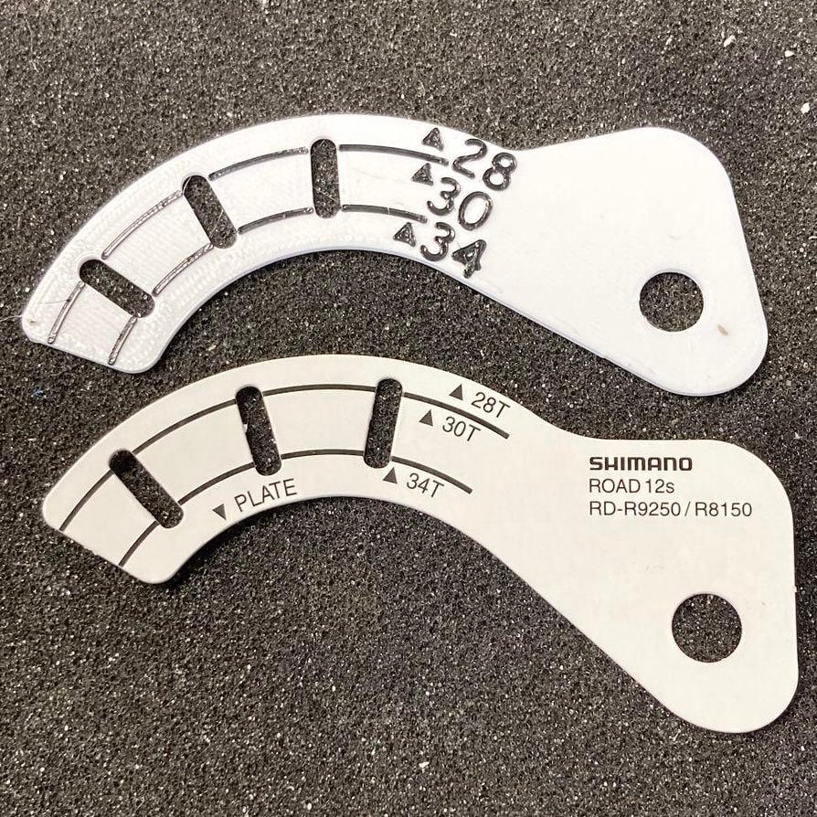 Shimano road 12 speed adjustment gauge