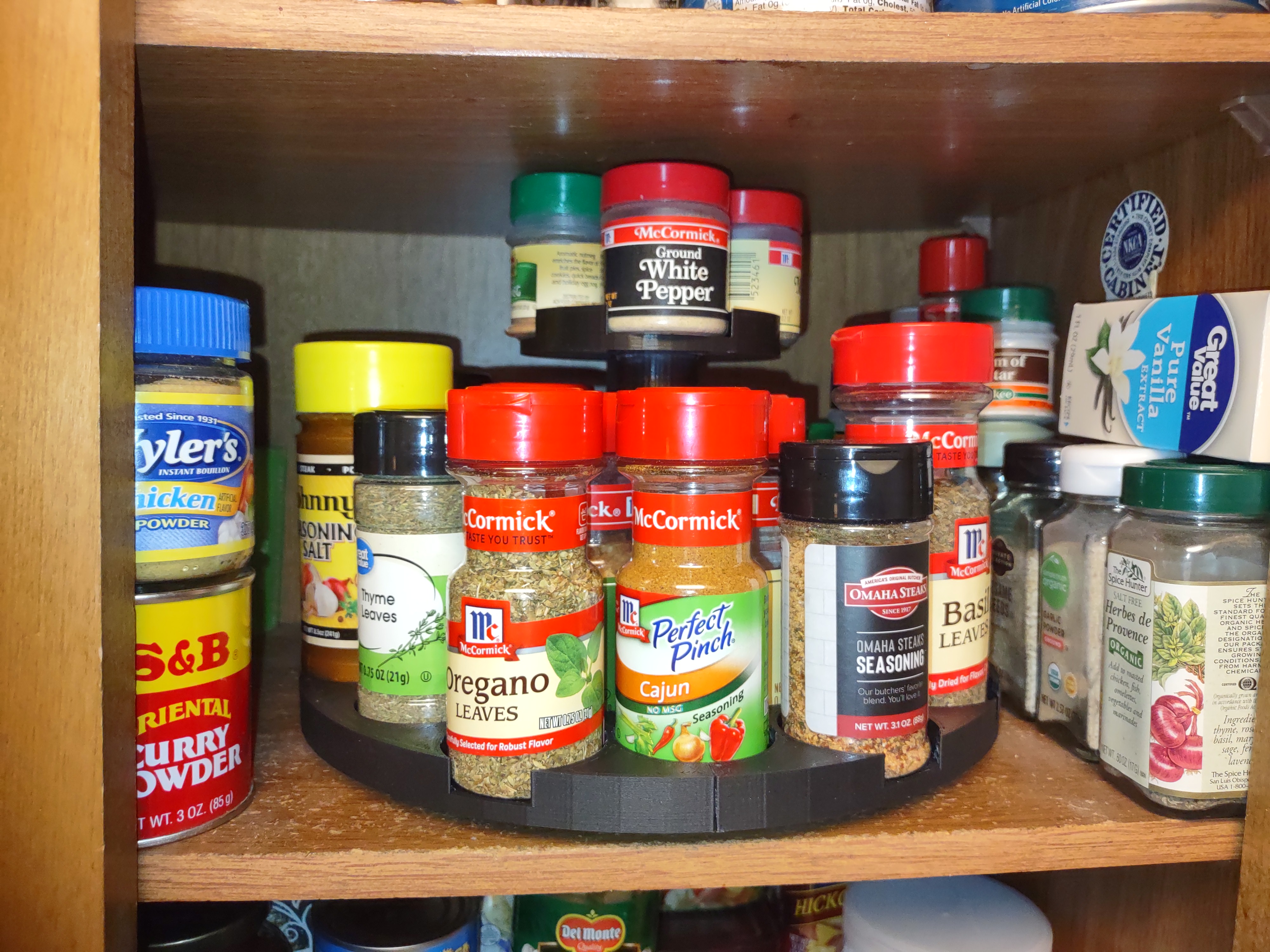 Balanced 260mm (11") Spice Rack, for 4" lazy susan turntable bearing