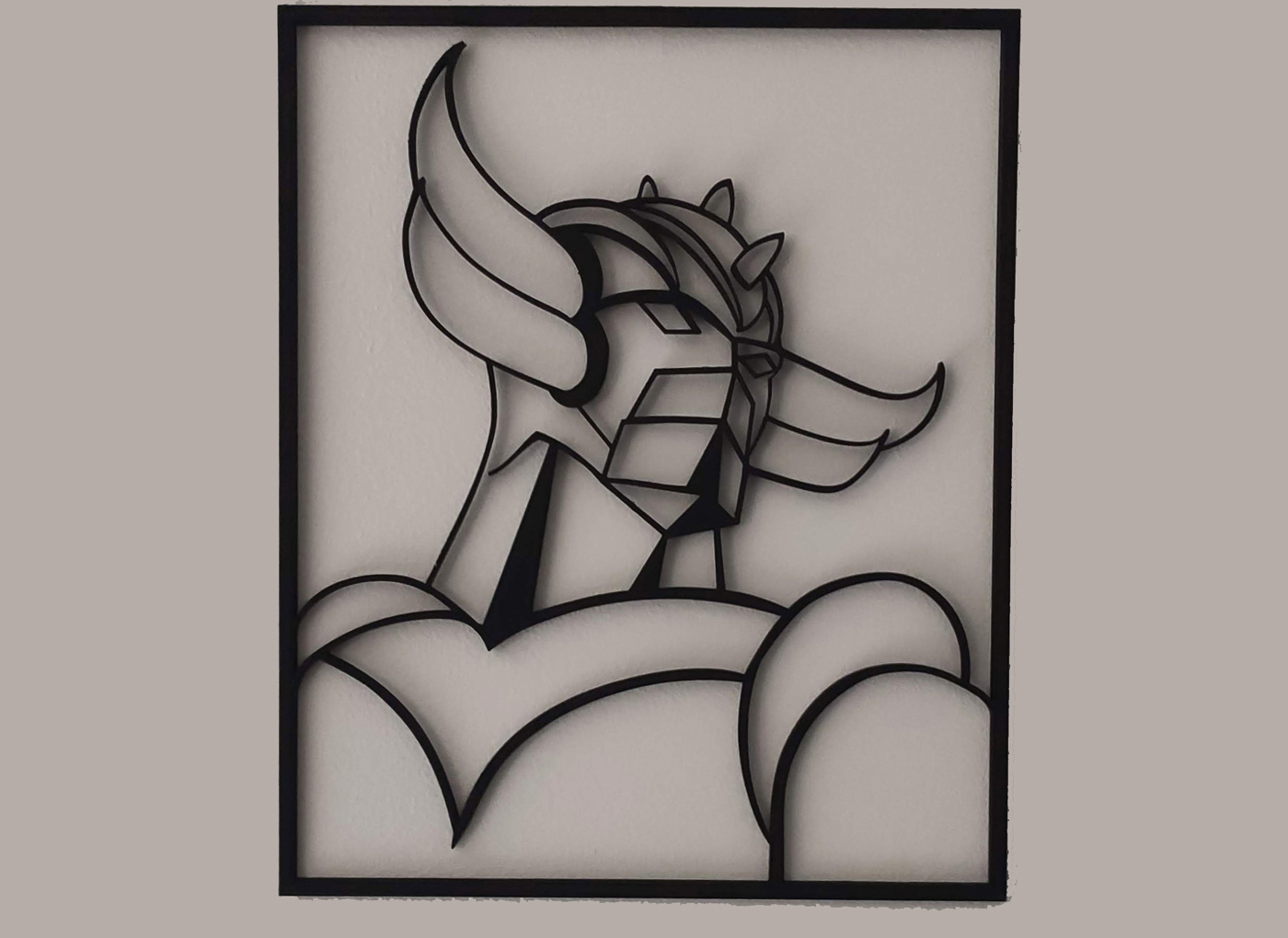 Goldorak Grendizer 2d wall art lowpoly