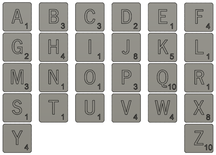 Scrabble Game Piece Wall Art