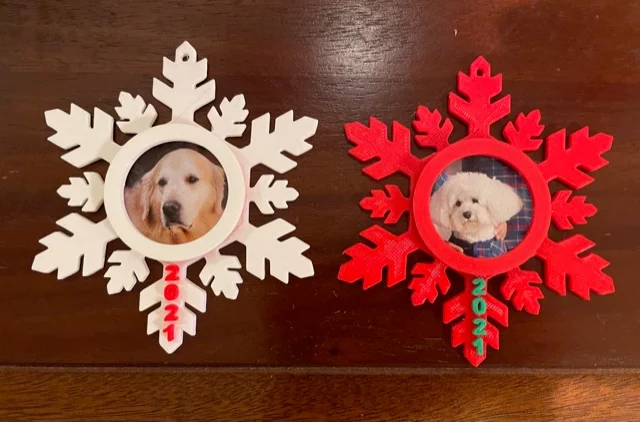 Christmas photo ornament 2022 to 2025