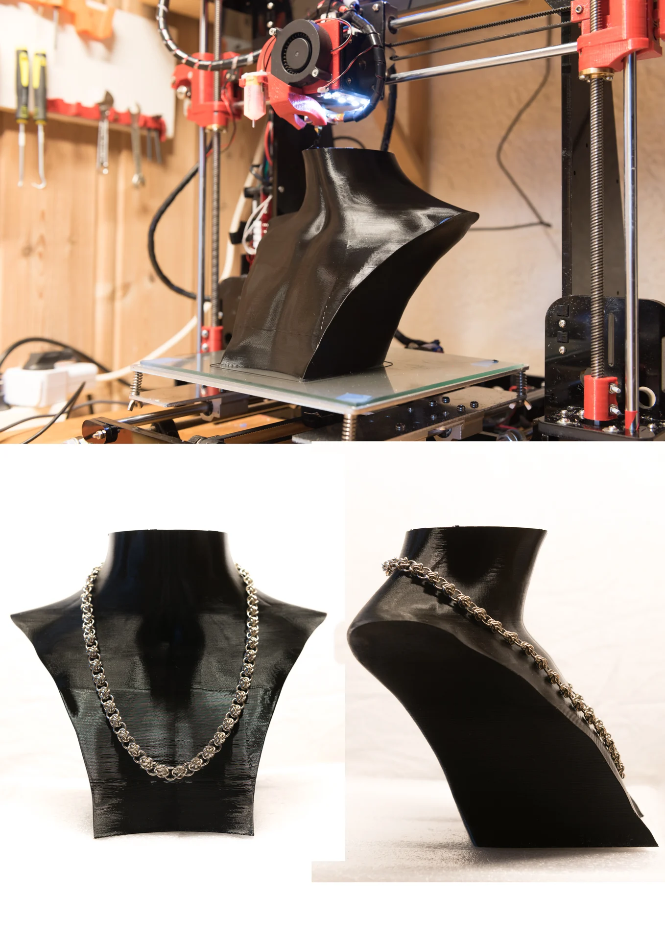 Bust to showcase jewelry