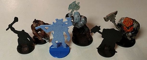 Hill, Frost and Fire Giant Pawns