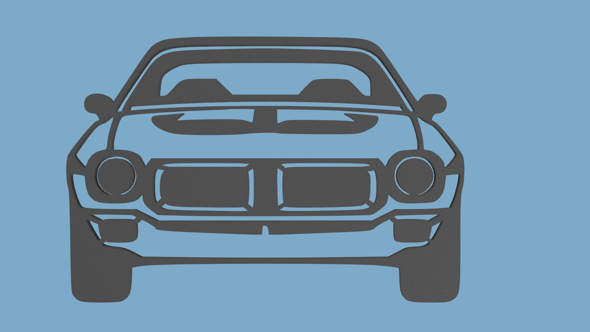 Modern Car Wall Decoration - Handmade 3D Model 3D print model