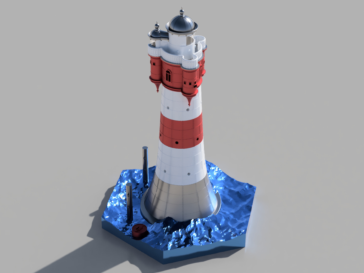 Leuchtturm Roter Sand 1:100