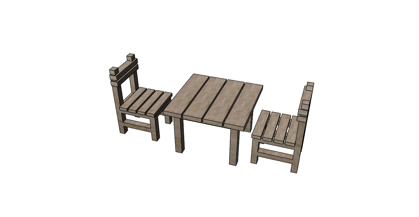 Miniature Chair and Table - Minyatür Masa Sandalye