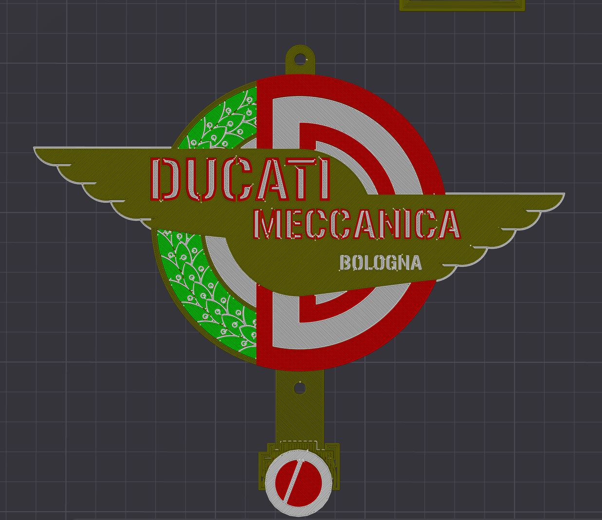 soporte pared llaves ducati meccanica