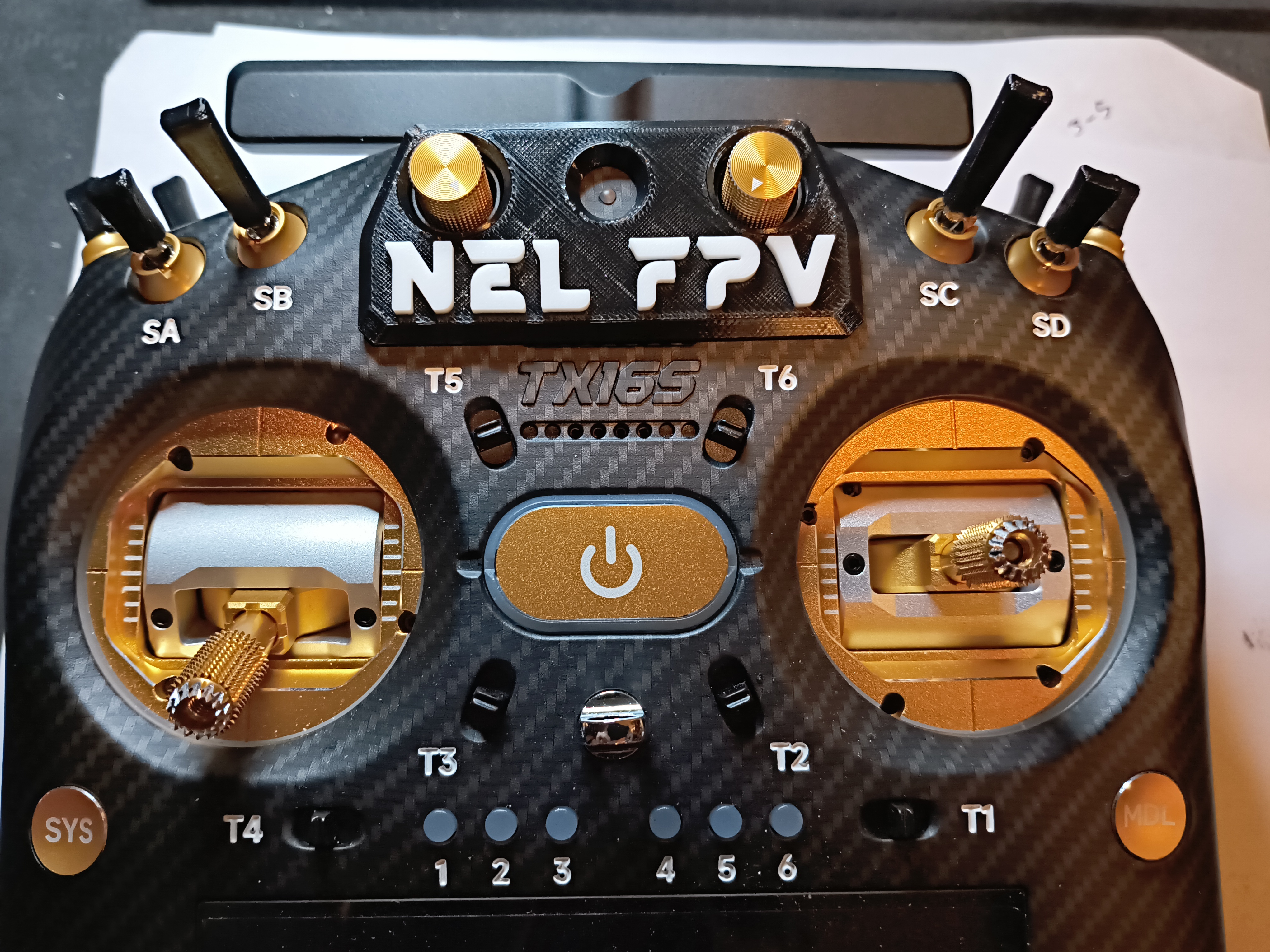 Radiomaster TX16s Blank Name Plate