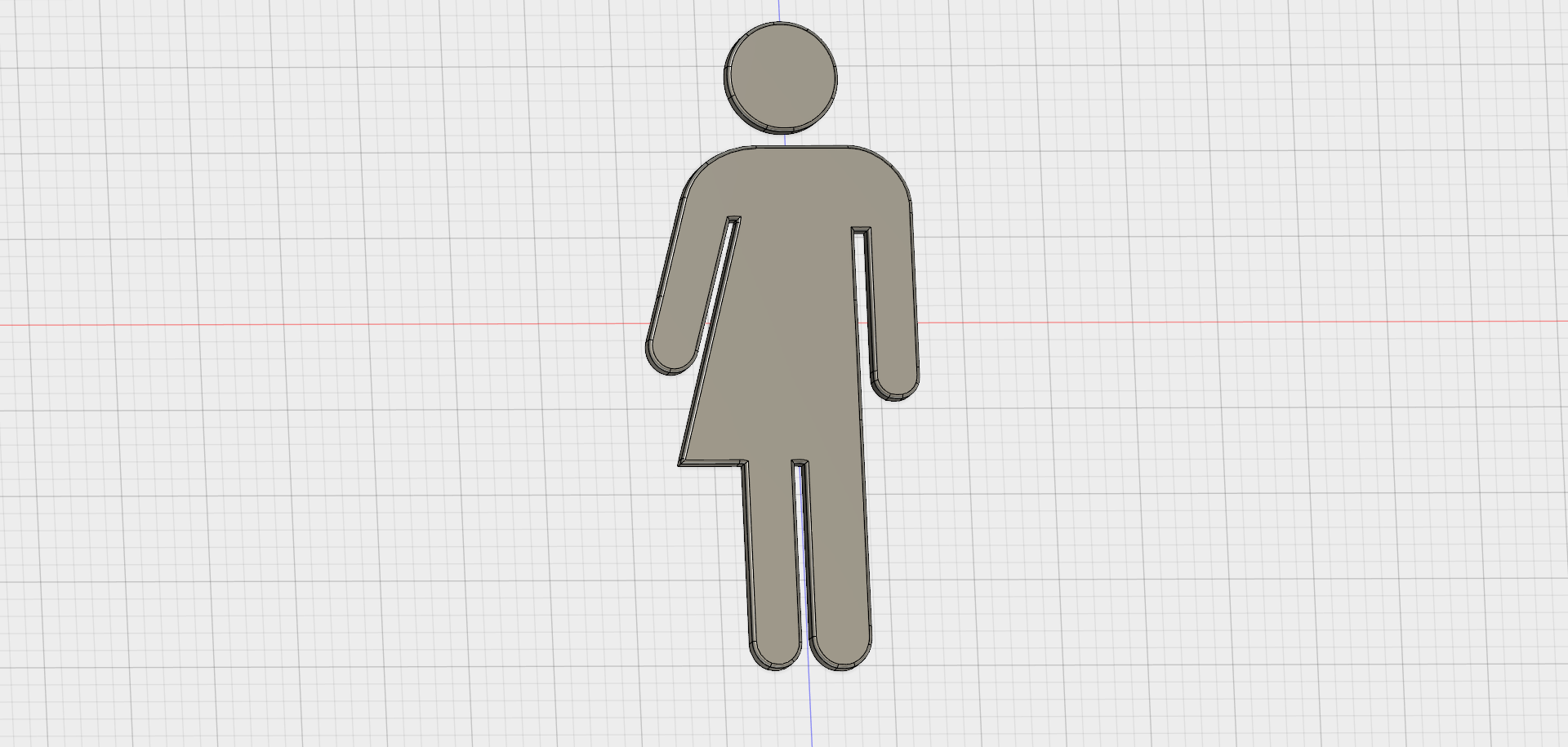 Unisex toilet sign