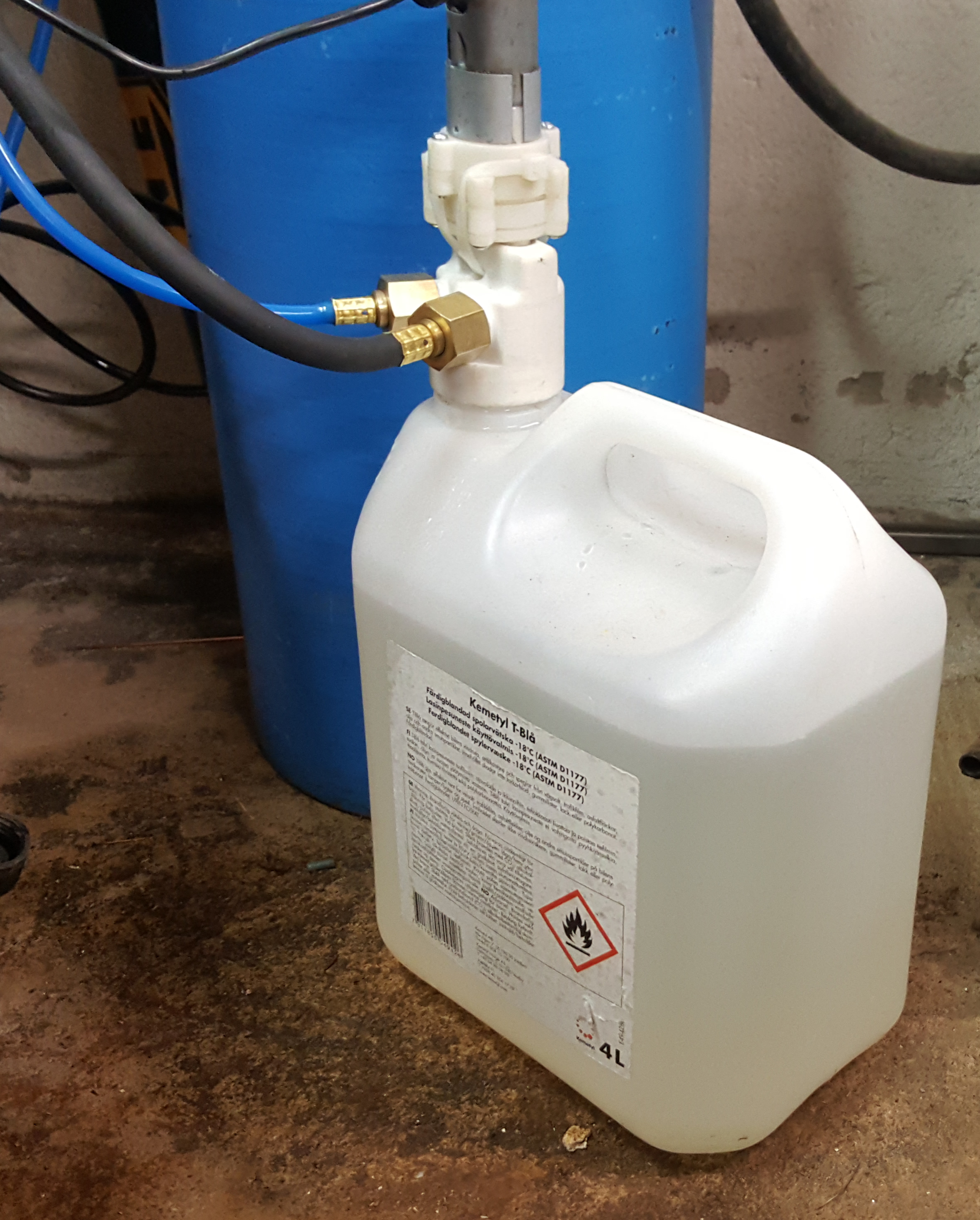 Tig welder water cooler plastic dunk adapter