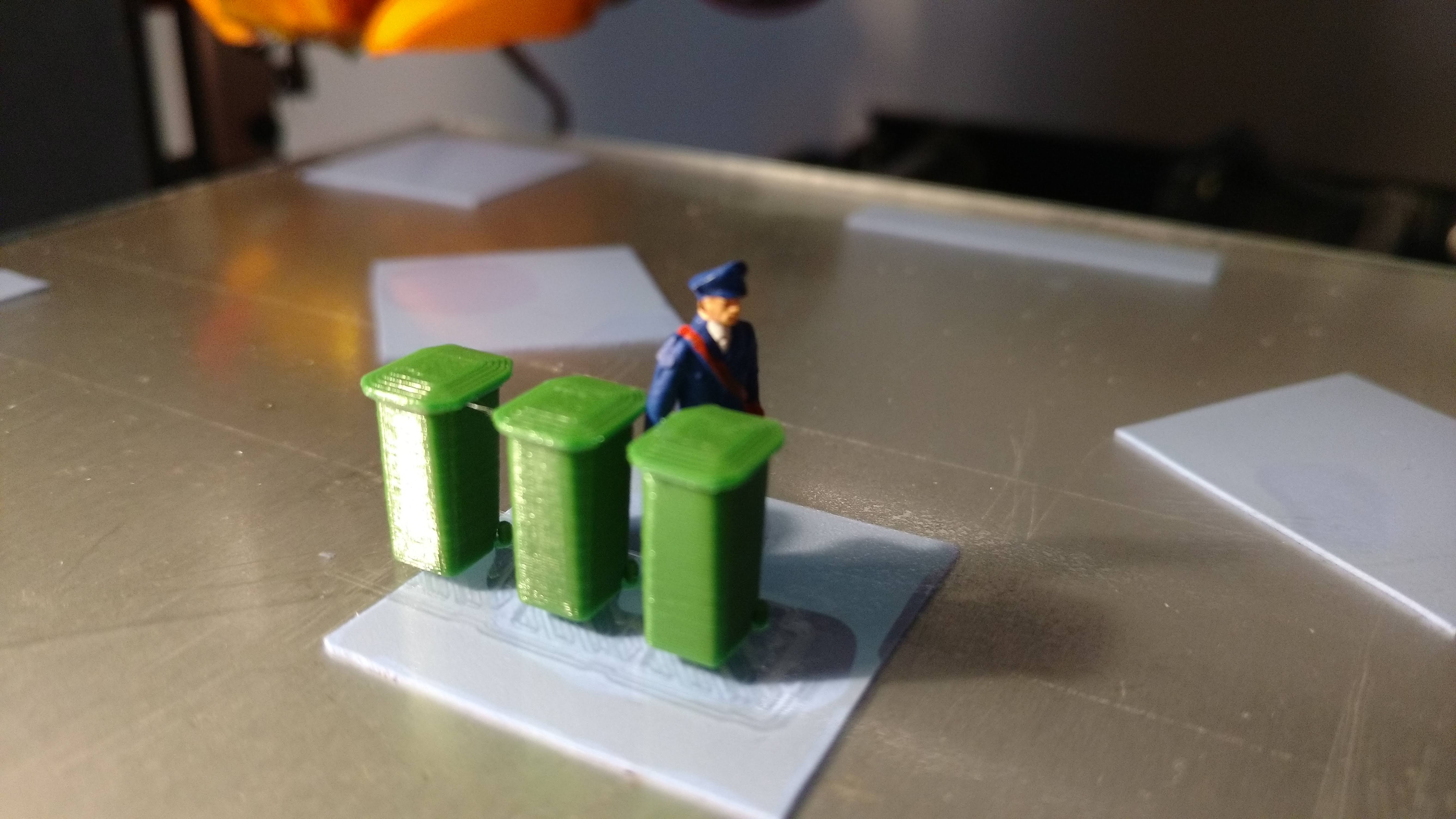 H0 garbage bin 1/87 scale