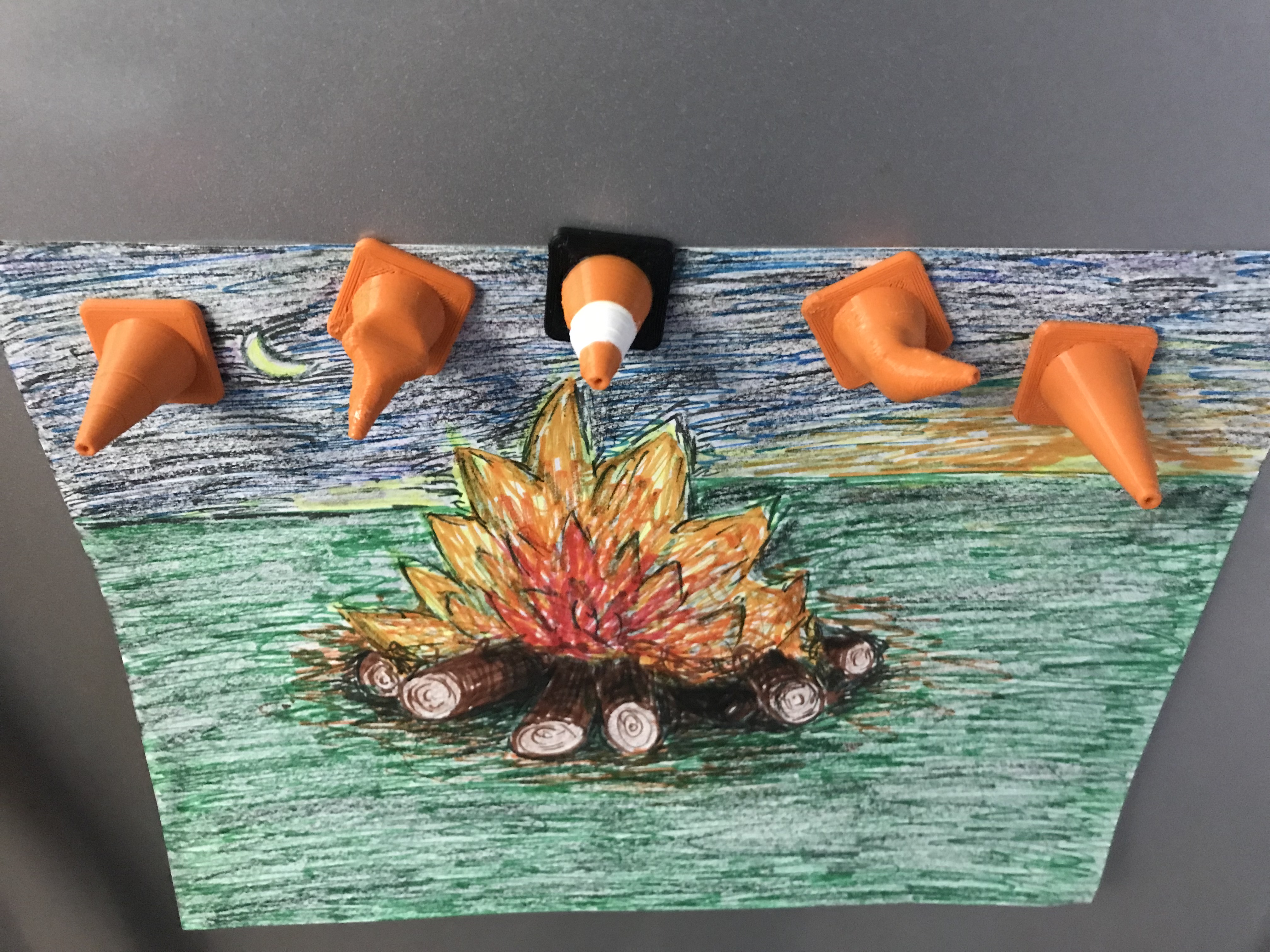 Traffic Cone Fridge Magnet