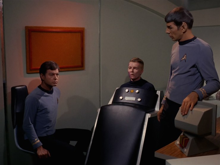 Injured Pike in beep chair- Star Trek