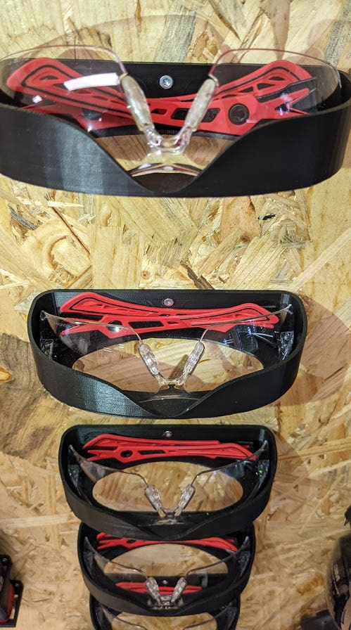 Safety glass holder