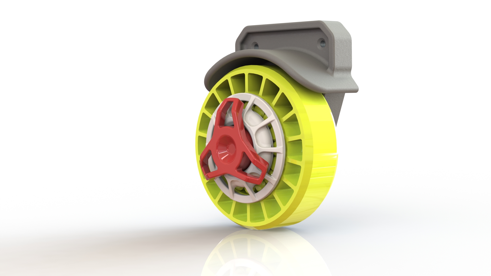 Fully 3D-Printable Caster with Integrated Bearing