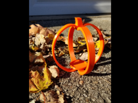 Pumpkin LED tea candle holder