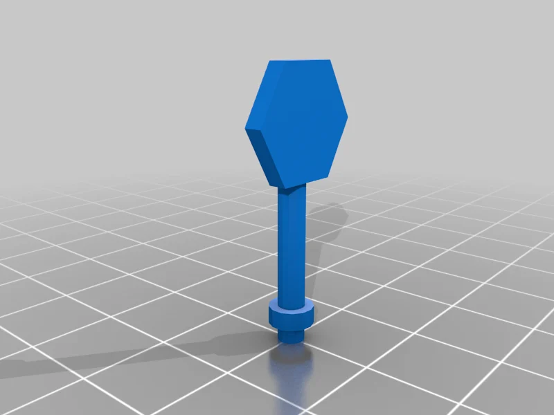 Replacement blank street sign hexagon for micromachines