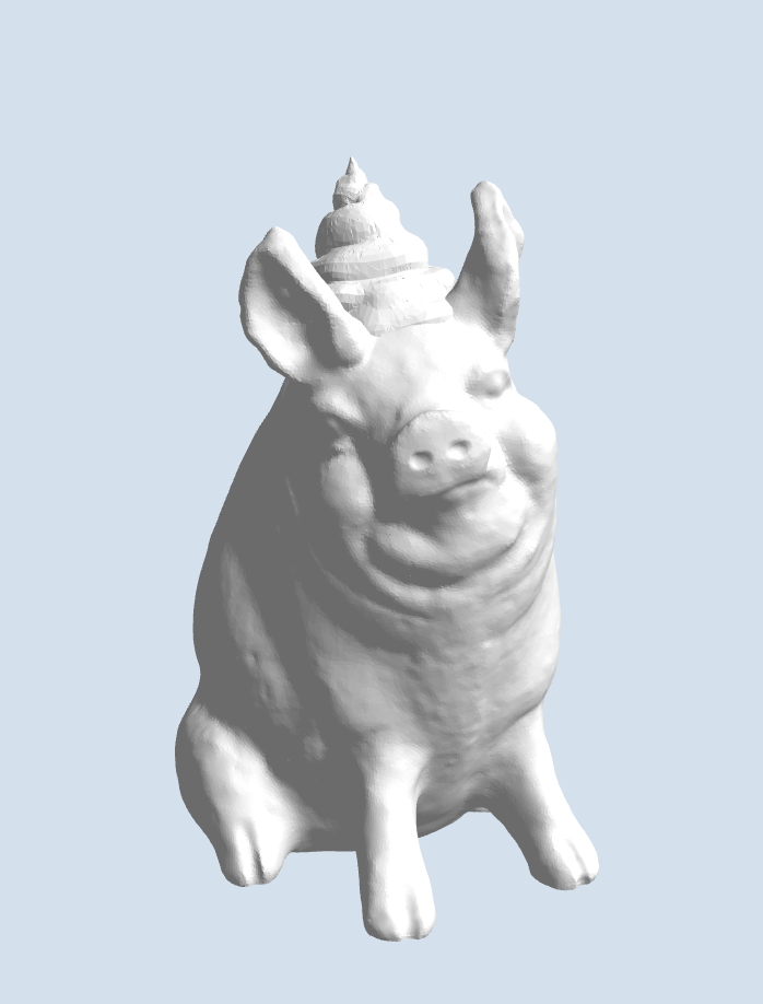 Cute Pig with shit as a hat