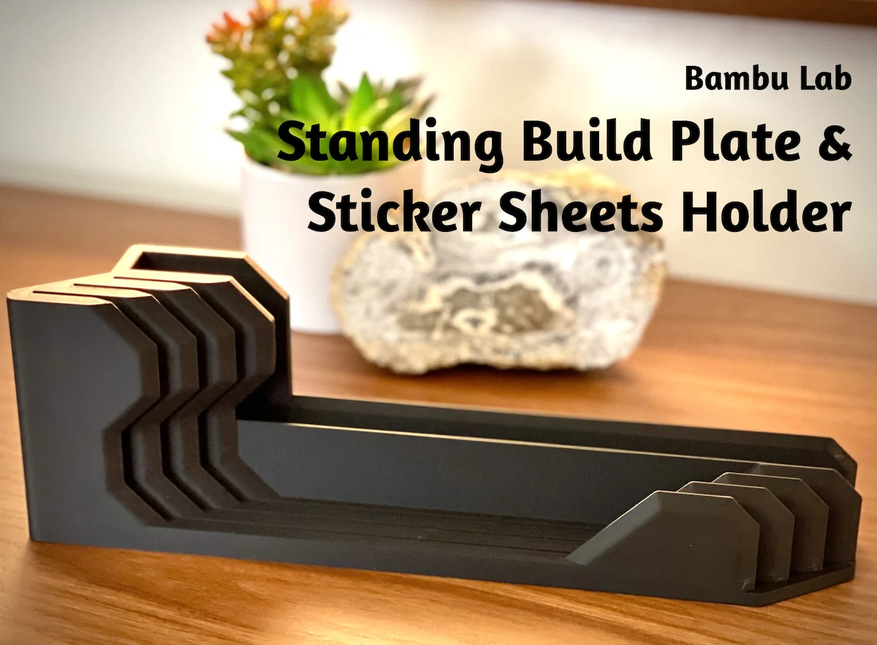 Standing Build Plate & Sticker Sheets Holder