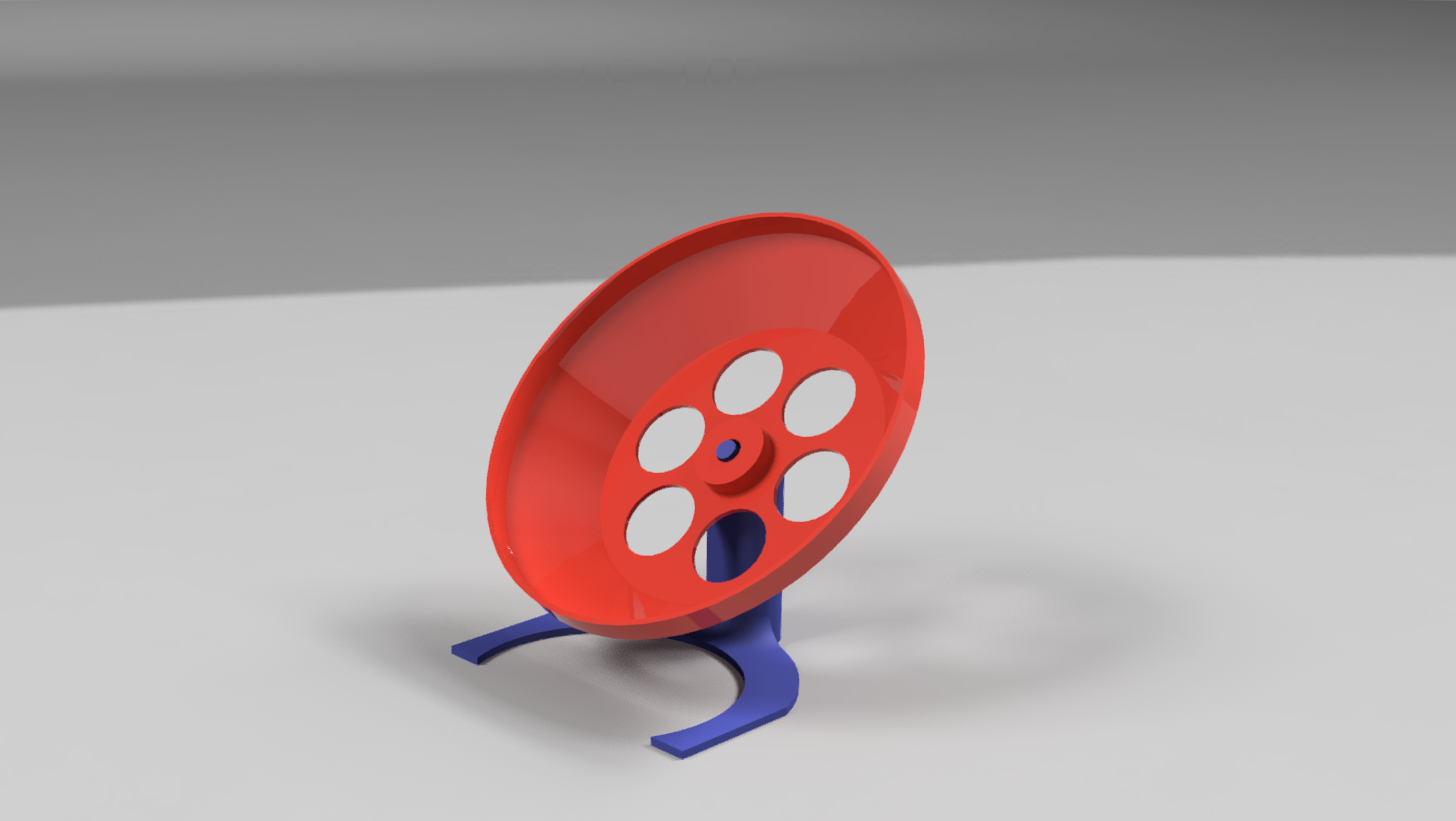 45º Angled Hamster Wheel (w/ Bearing)