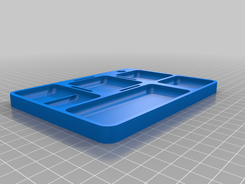 Small parts tray and shock stand