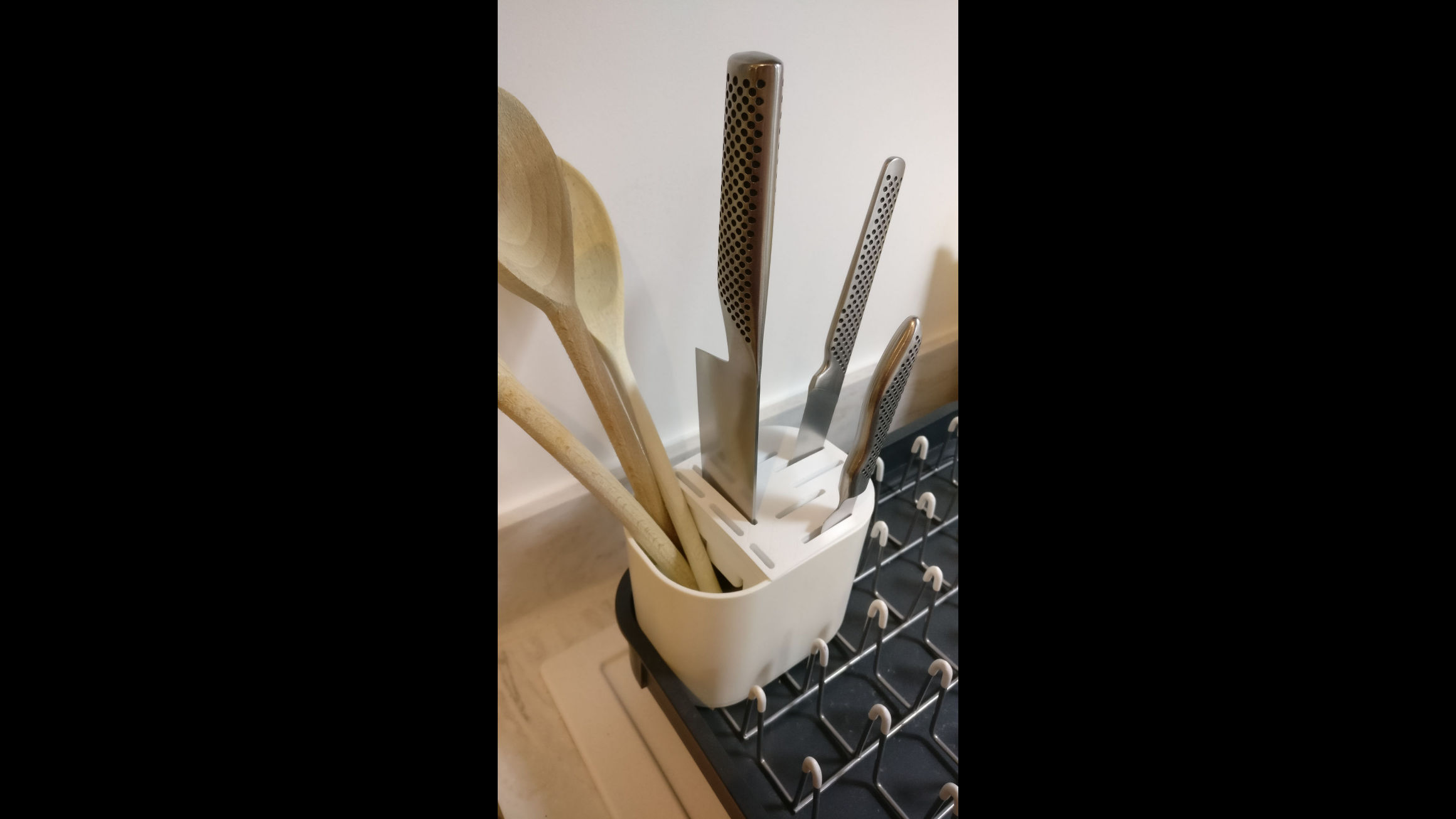 Knife stand for joseph joseph dish rack