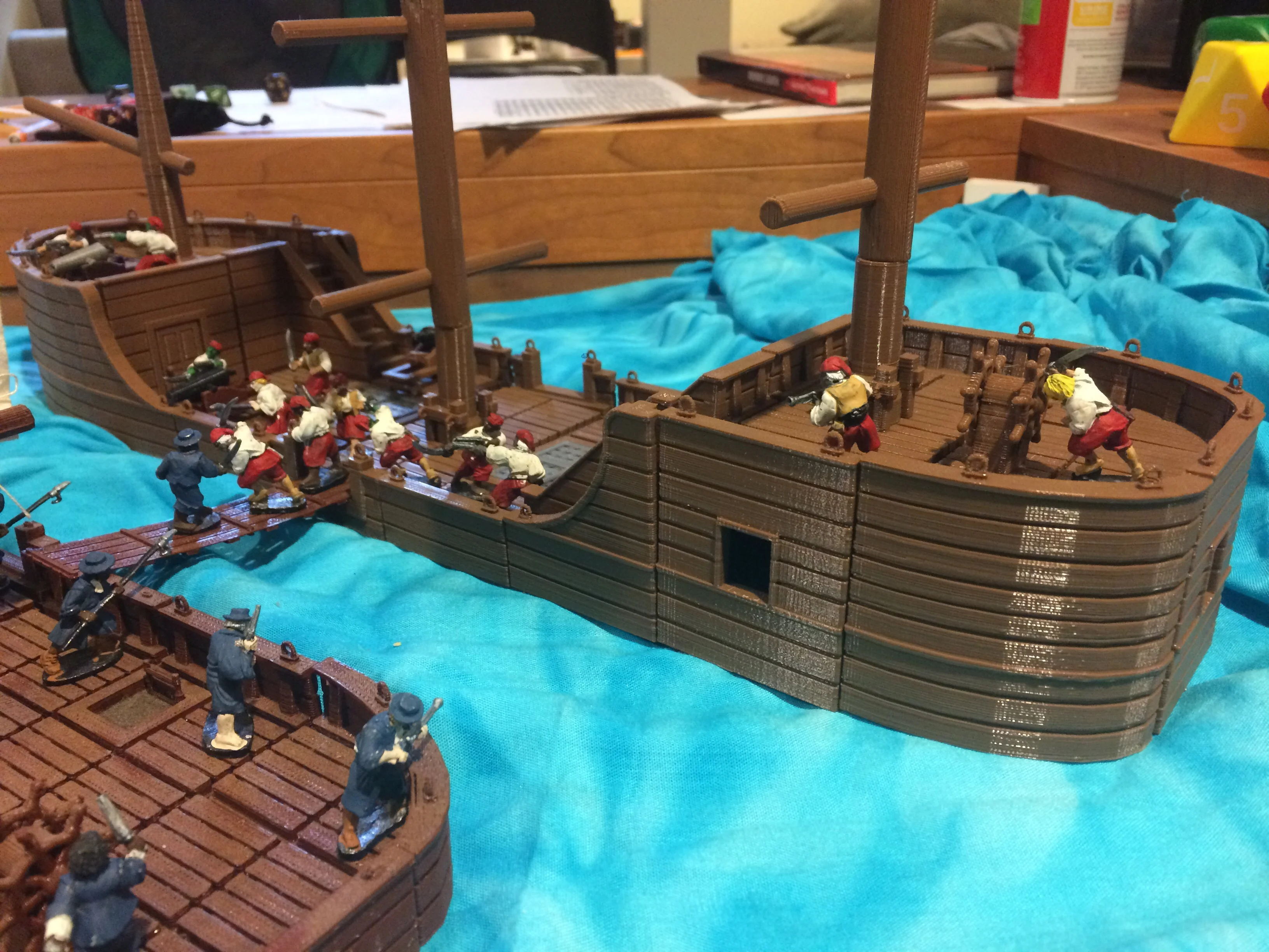 28mm miniature Boat Tiles PART 2: Raised Decks