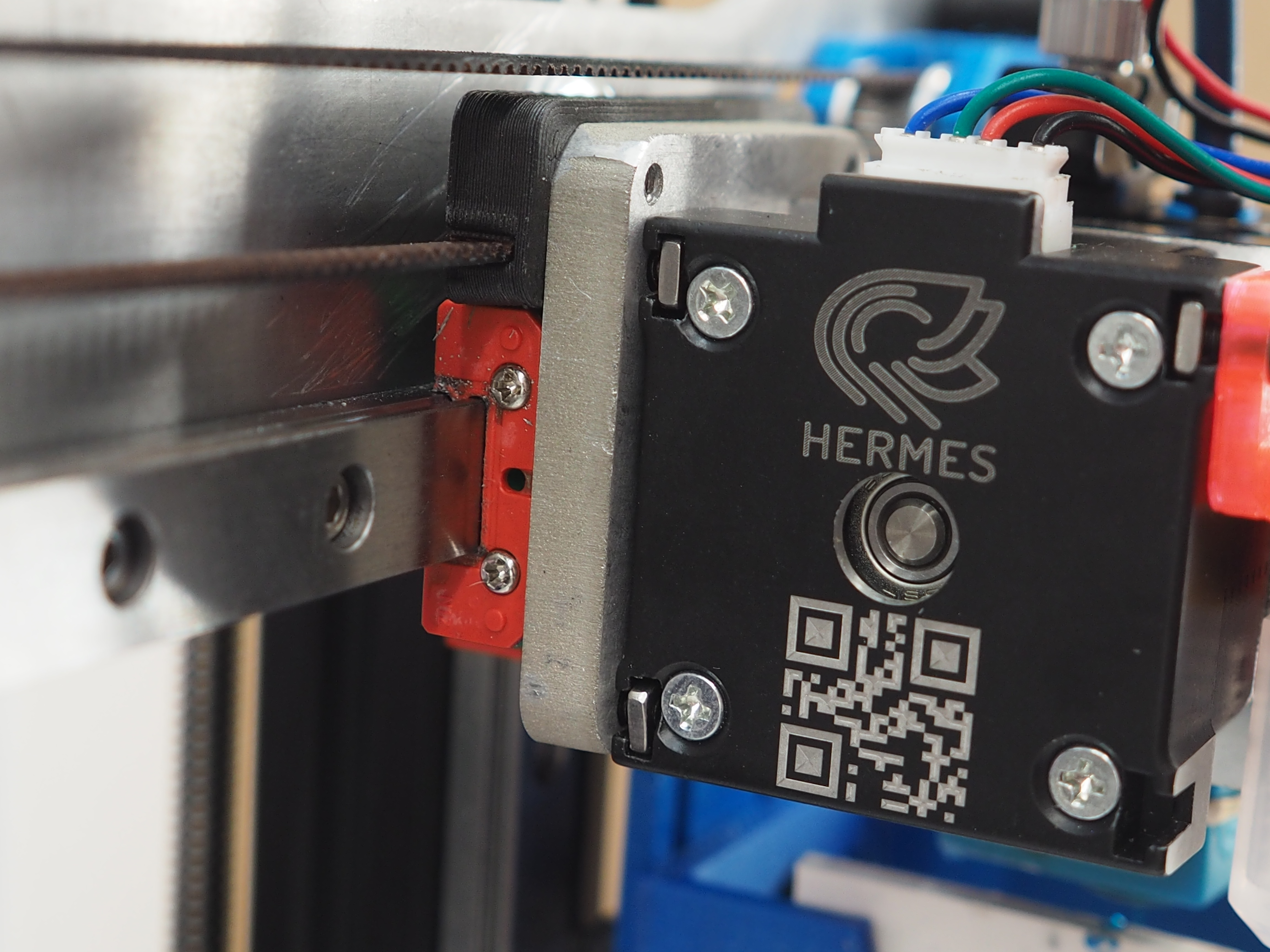 Universal E3D Hemera MGN12 Bracket with Gates PowerGrip GT2 Belt Clip