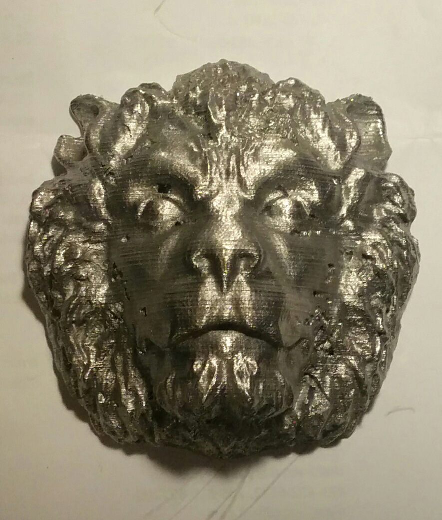 Lion bas relief - Negative mold for low melt metal casting in ABS