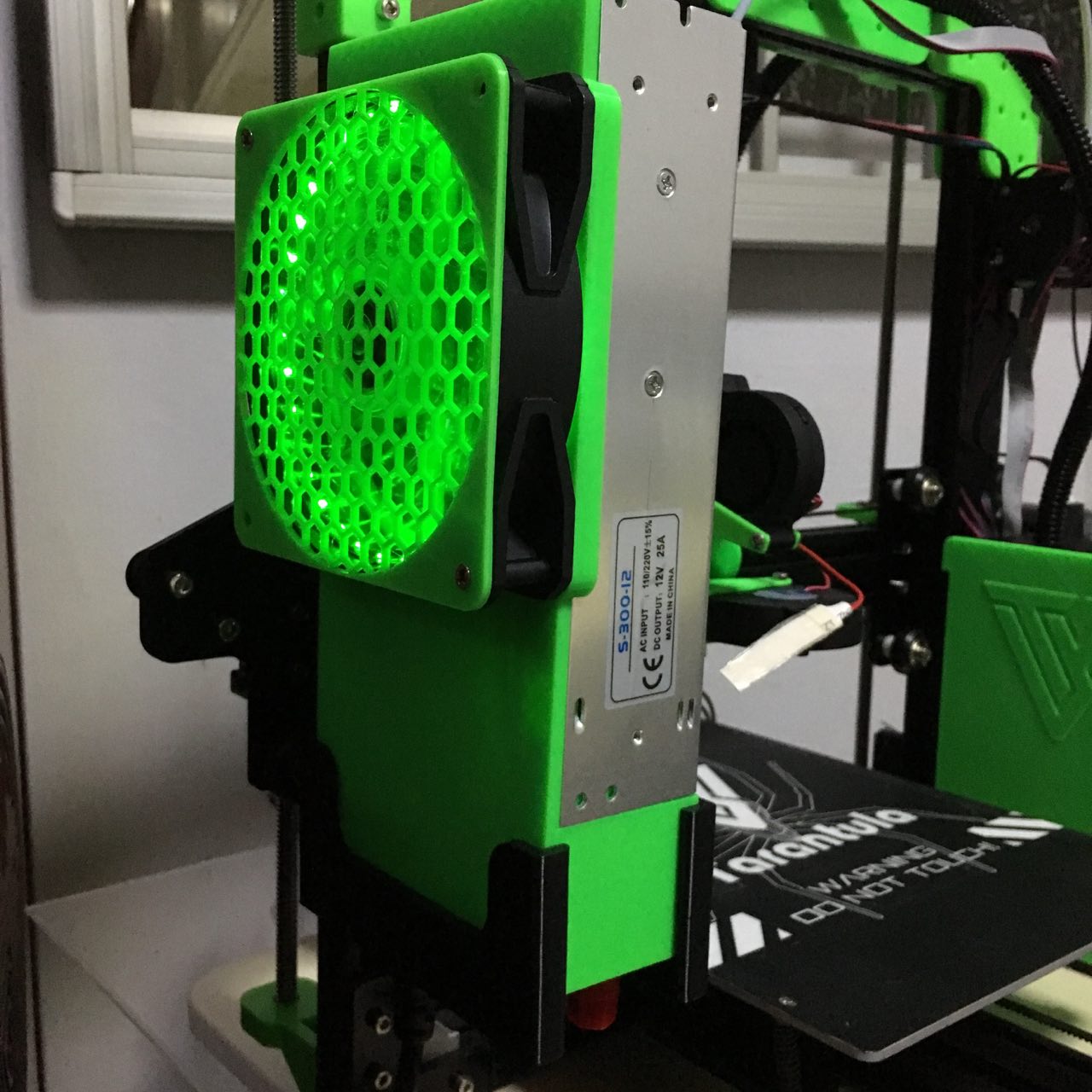 12V PSU safety cover + 120mm fan modification