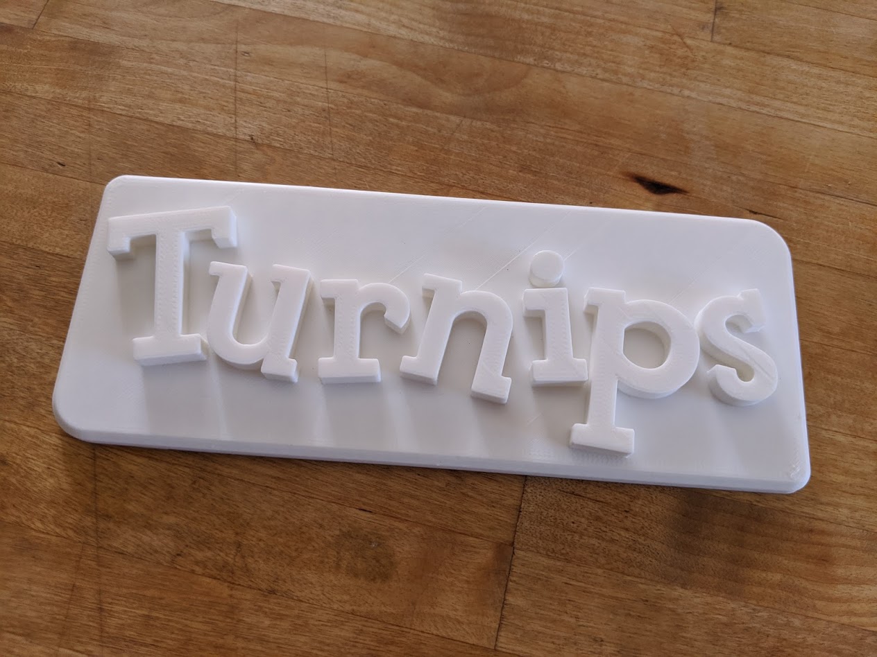 Animal Crossing style turnip sign