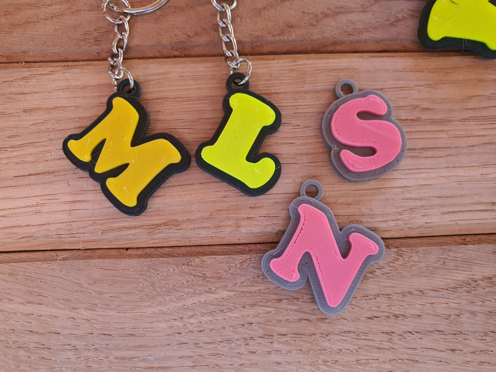 Simple keychain letters
