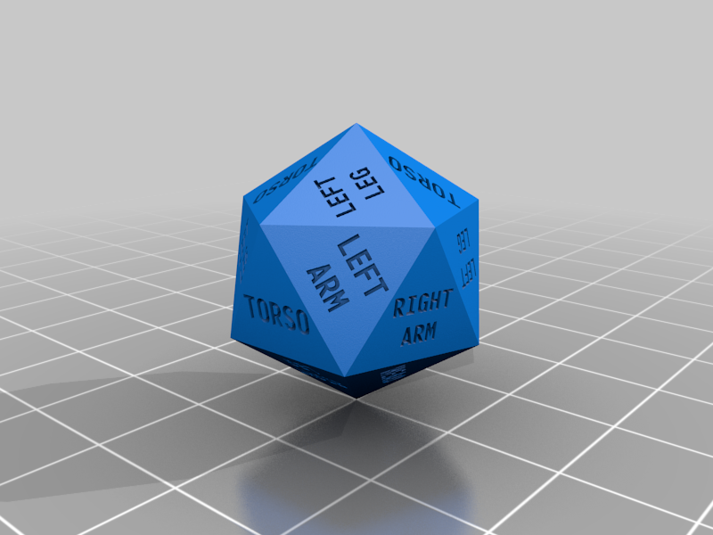 TTRPG Hit location Dice