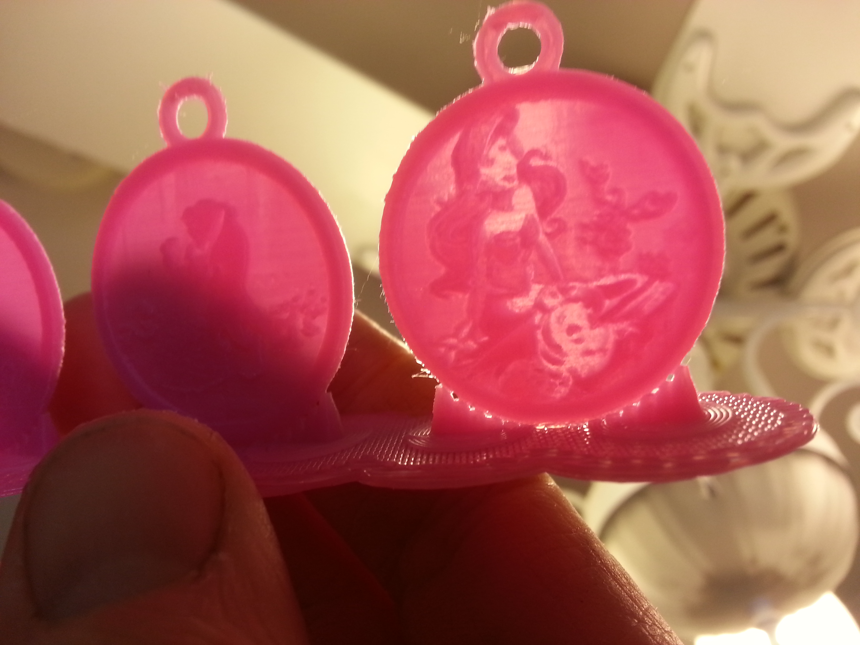 Little Mermaid Lithophane Pendant