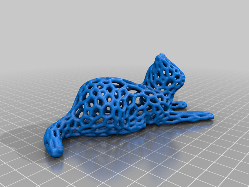 Cat Laying Around Voronoi Remix