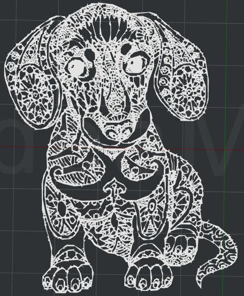 Dachshund Pup 2D Wall Art