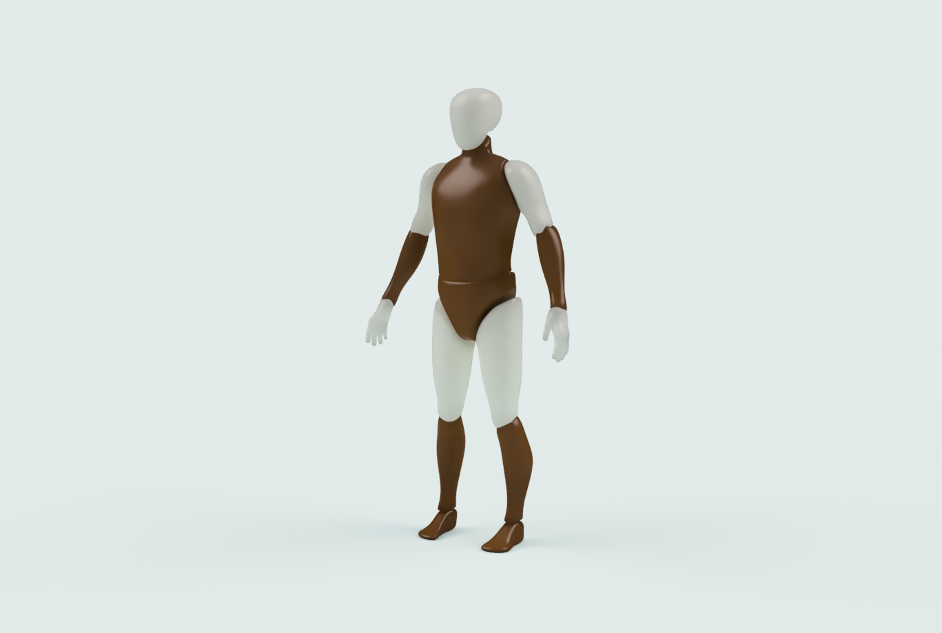 3D printer male body model